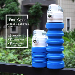 Collapsible Water Bottle Silicone Travel Bottle - CampWildRide.com
