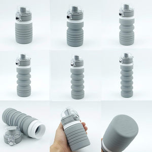 Collapsible Water Bottle Silicone Travel Bottle - CampWildRide.com