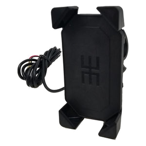 Motorcycle Cell Phone Mount Holder with USB Cable Charger Adapter 2.1A Power Socket - CampWildRide.com
