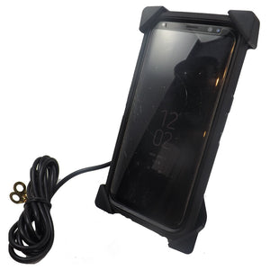 Motorcycle Cell Phone Mount Holder with USB Cable Charger Adapter 2.1A Power Socket - CampWildRide.com
