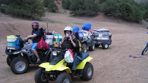 Loaded up the ATVs at Texas Creek on our first camp in 2003