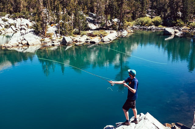 Casting on a lake - Fishing