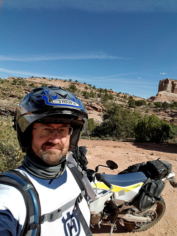 2017 Kokopelli Trail-Donny on his Husqvarna Motorcycle