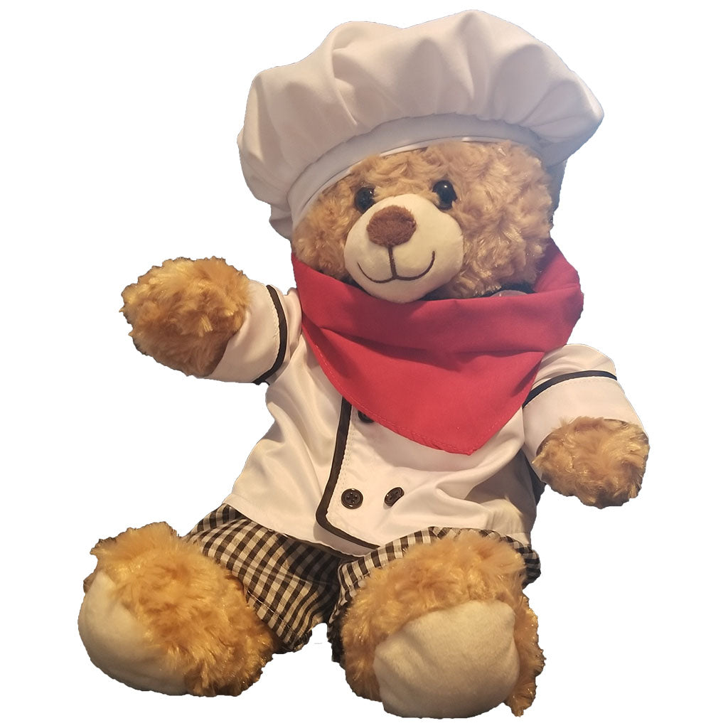 Chef Costume and 16” Taffy the Bear Plush Animal Bundle - Stuffed Animals Plush Toy and Outfit - CampWildRide.com