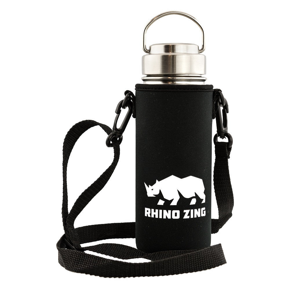 18 Oz Stainless Steel Water Bottle w/Sleeve and Wide Mouth Stainless Steel Lid - CampWildRide.com