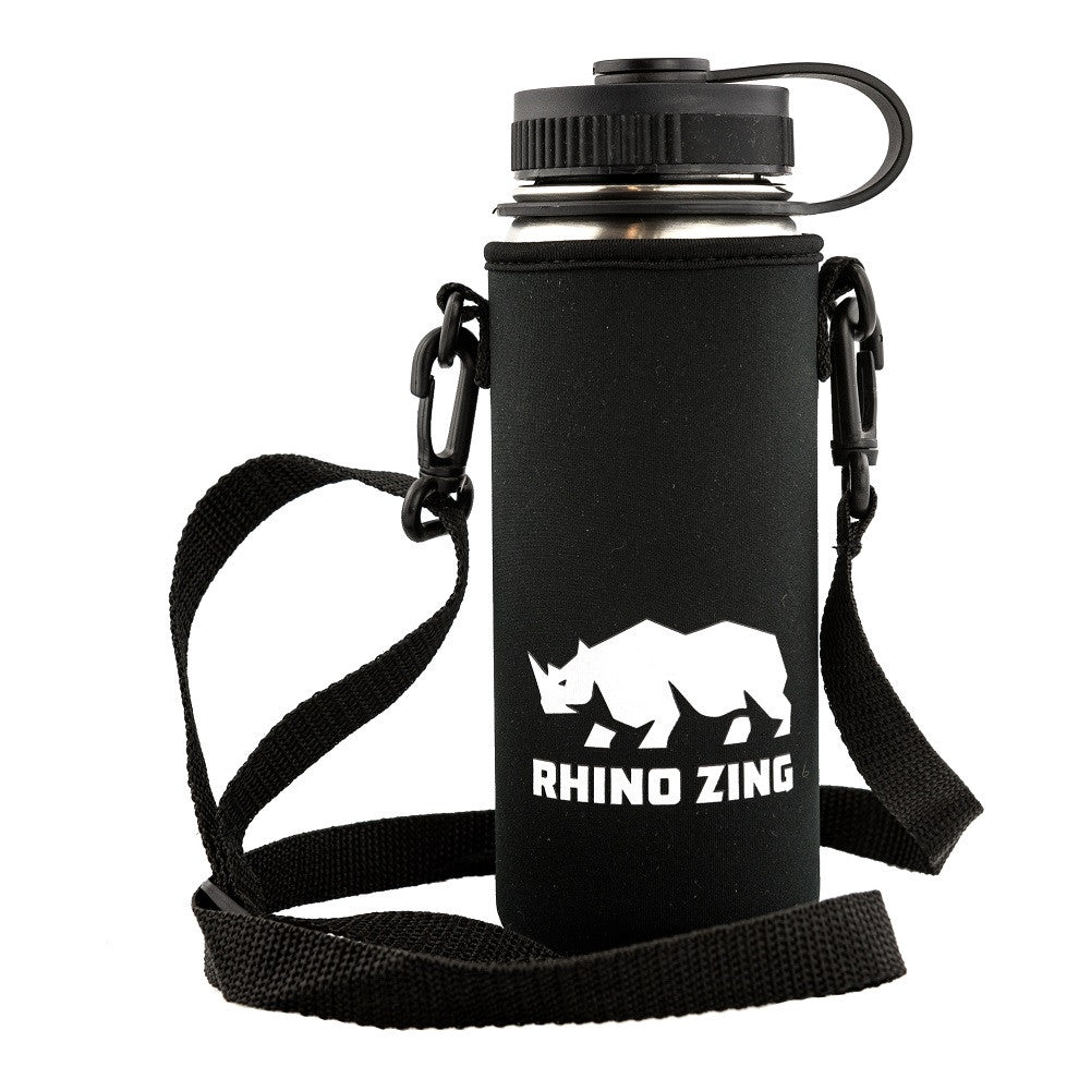 18 Oz Stainless Steel Water Bottle w/Sleeve and Wide Mouth Standard Lid - CampWildRide.com
