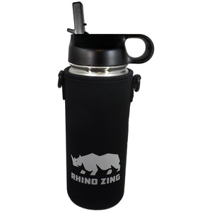 18 Oz Stainless Steel Water Bottle w/Sleeve and Wide Mouth Straw Lid - CampWildRide.com