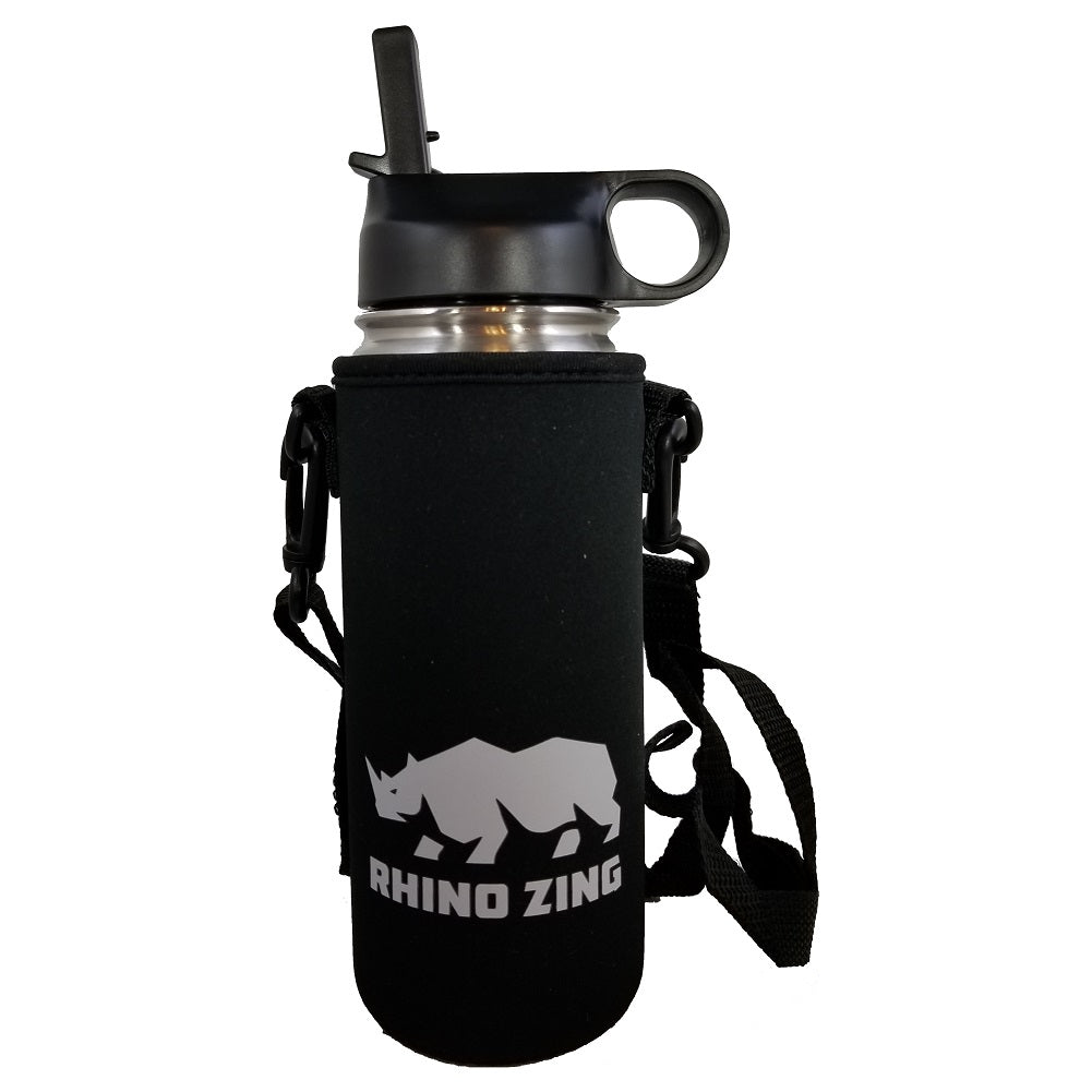18 Oz Stainless Steel Water Bottle w/Sleeve and Wide Mouth Straw Lid - CampWildRide.com