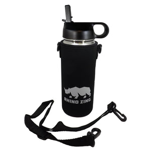18 Oz Stainless Steel Water Bottle w/Sleeve and Wide Mouth Straw Lid - CampWildRide.com