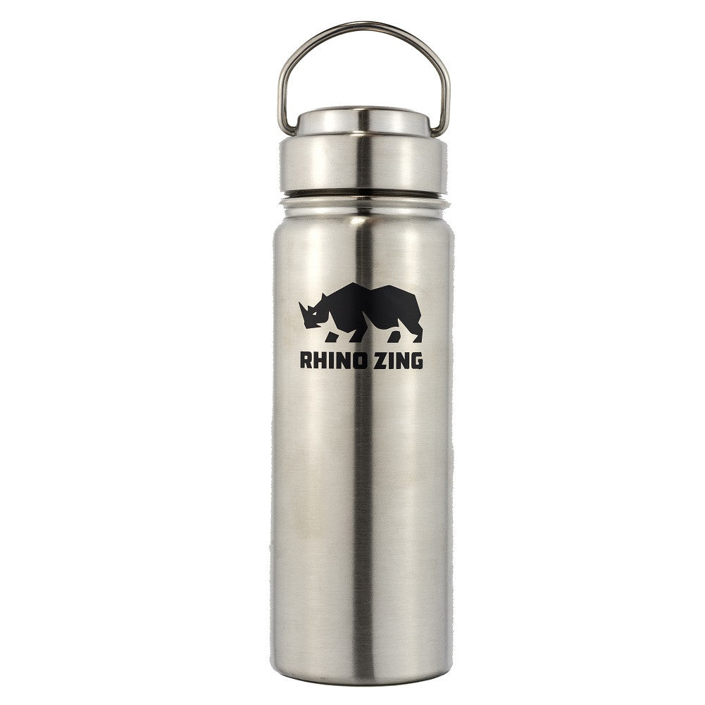 18 Oz Stainless Steel Water Bottle with Insulated Wide Mouth Stainless Steel Lid - CampWildRide.com