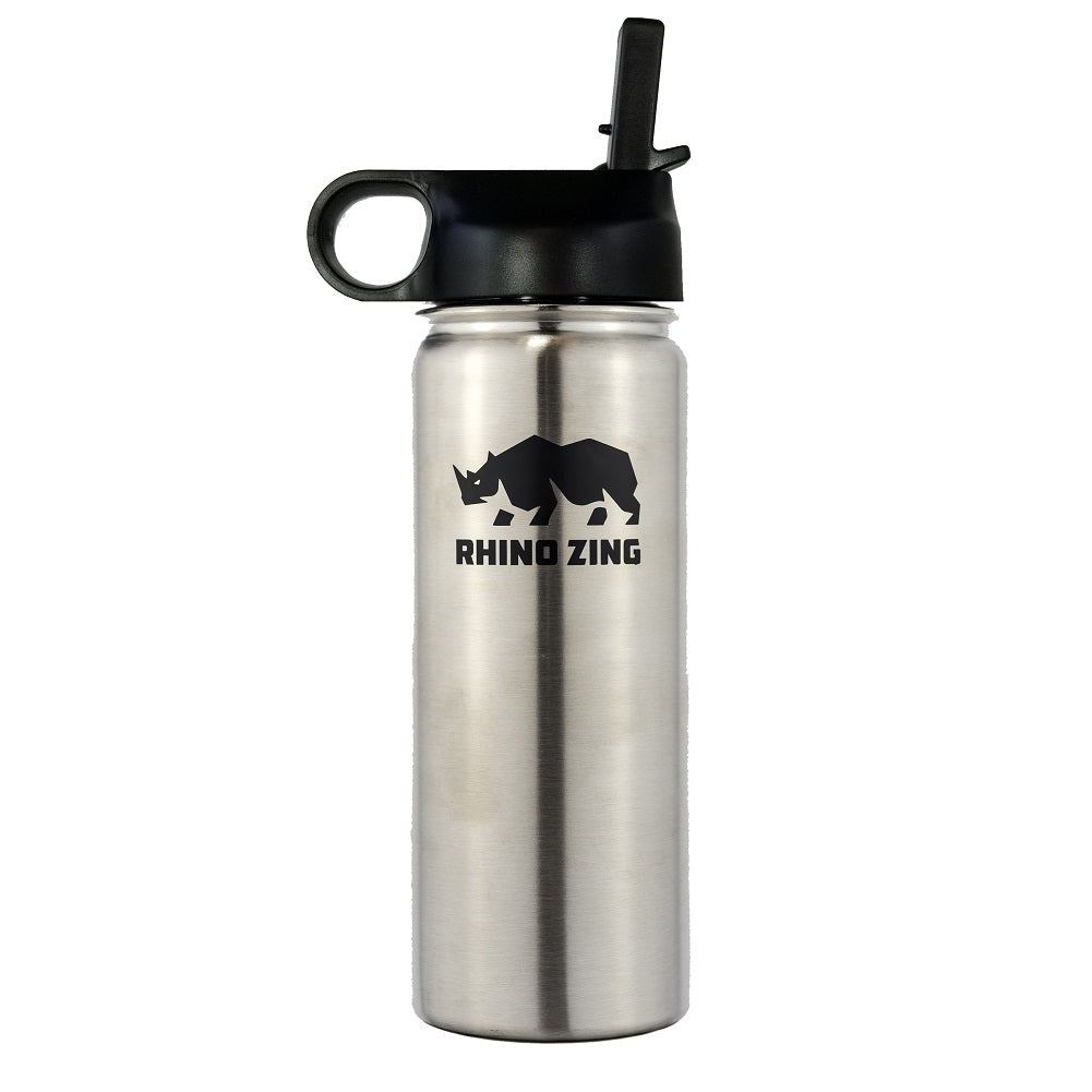 18 Oz Stainless Steel Water Bottle with Insulated Wide Mouth Straw Lid - CampWildRide.com