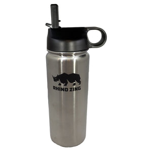 18 Oz Stainless Steel Water Bottle with Insulated Wide Mouth Straw Lid - CampWildRide.com
