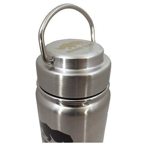 18 Oz Stainless Steel Water Bottle with Insulated Wide Mouth Stainless Steel Lid - CampWildRide.com