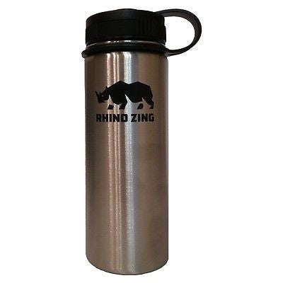 18 Oz Stainless Steel Water Bottle with Insulated Wide Mouth Standard Lid - CampWildRide.com