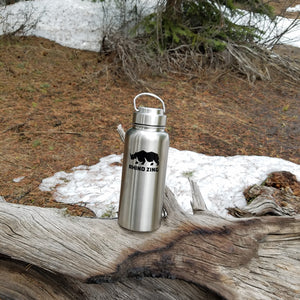 4 Pack 32 Oz Growler Stainless Steel Water Bottle with Wide Mouth SS Lid - CampWildRide.com