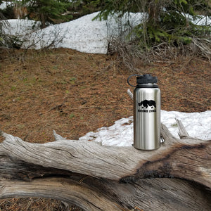 32 Oz Growler Stainless Steel Water Bottle with Wide Mouth Standard Lid - CampWildRide.com