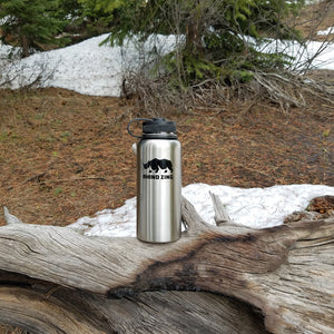 32 Oz Growler Stainless Steel Water Bottle with Wide Mouth Standard Lid - CampWildRide.com