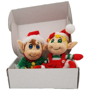 Christmas Elves Gift Box 8” Plush Doll Set with Mystery Surprise inside. Adorable Gifts Boy Girl - CampWildRide.com