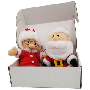 Christmas Santa Gift Box 8” Plush Doll Set with Mystery Surprise inside. Adorable Gifts Boy Girl - CampWildRide.com