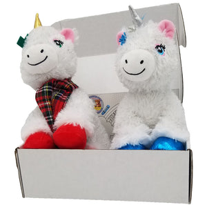 Christmas Unicorn Gift Box 8” Plush Doll Set with Mystery Surprise inside. Adorable Gifts Boy Girl - CampWildRide.com