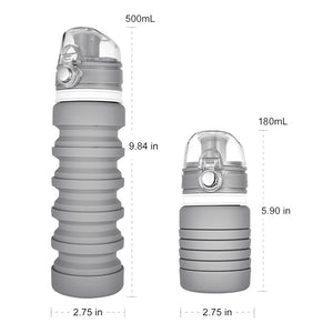 Collapsible Water Bottle Silicone Travel Bottle - CampWildRide.com