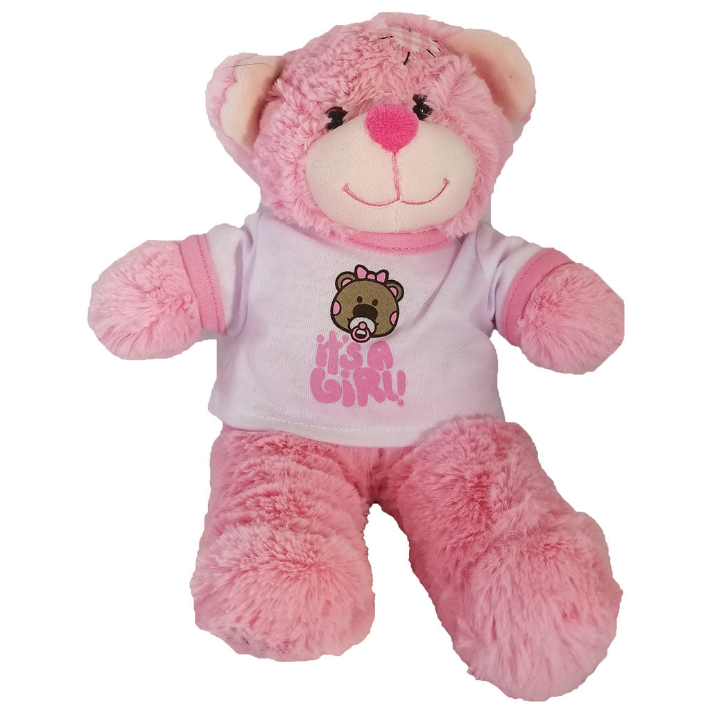 TOMY Undercover Bears B.B. Plush Stuffed Animal Peach Tan Pink Bow Pandies