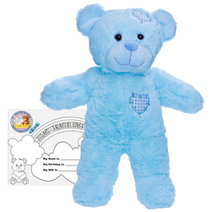Stuffed Animals Plush Toy - “Baby Blue Patch” the Bear 16” - CampWildRide.com
