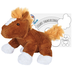 Stuffed Animals Plush Toy - “Chestnut” the Horse 8” - CampWildRide.com