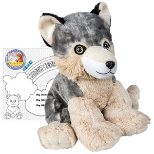 Stuffed Animals Plush Toy - “Timber” the Wolf 8” - CampWildRide.com