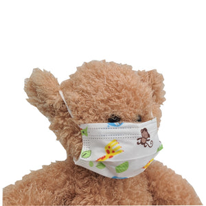 Stuffed Animals Plush Toy and Face Mask Bundle - “Butterscotch” the Bear 16” and Toy Mask “Jungle”