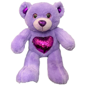 Stuffed Animals Plush Toy - “Glitz” the Purple Bear 16”