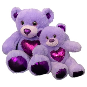 Stuffed Animals Plush Toy - “Glitz” the Purple Bear 8”