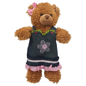 Stuffed Animals Plush Toy Outfit – Summer Denim Dress w/Bow 16”