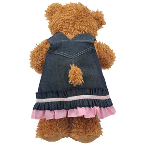Stuffed Animals Plush Toy Outfit – Summer Denim Dress w/Bow 16”