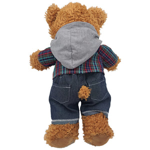 Stuffed Animals Plush Toy Outfit – Skater Hoodie w/Denim Pants Outfit 16”