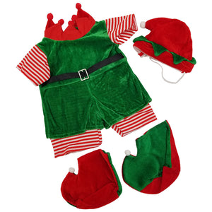 Elf Outfit Set for 16” Plush Animal Bundle - Christmas Toy Animal Costumes and Clothing