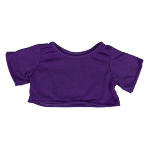 Stuffed Animals Plush Toy Outfit – Purple T-Shirt 16”