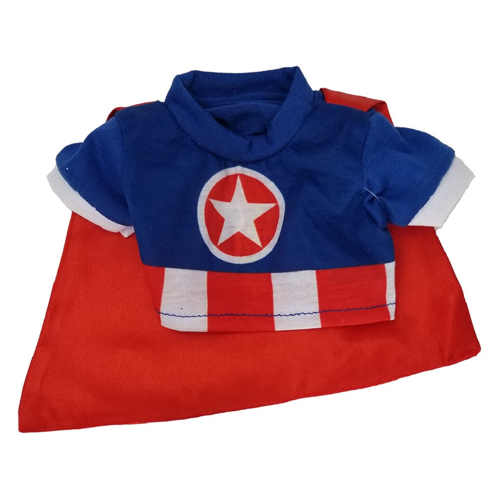Stuffed Animals Plush Toy Outfit – A “Bear” Ican Hero Tee w/Cape 8” - CampWildRide.com