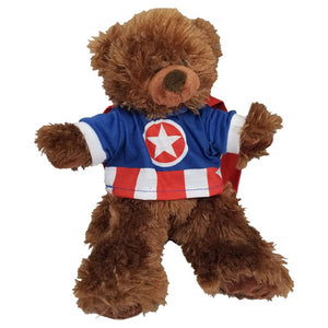 Stuffed Animals Plush Toy Outfit – A “Bear” Ican Hero Tee w/Cape 8” - CampWildRide.com
