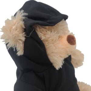Stuffed Animals Plush Toy Outfit – Black Hoodie 16”